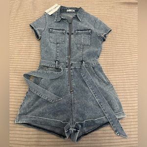 Denim Romper
